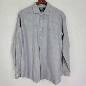 POLO by Ralph Lauren Mens Shirt XXL Purple Green Regent Classic Fit Button Down